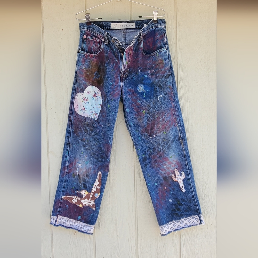 Magnolia Pearl style Jeans Handcrafted one of a kind Jeans